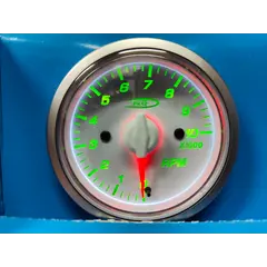 Στροφόμετρο 52mm πράσινο φωτισμό