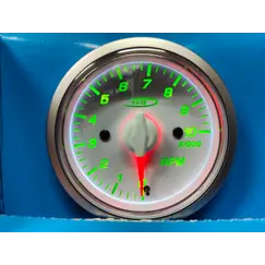 Στροφόμετρο 52mm πράσινο φωτισμό