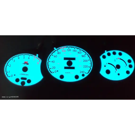 Λευκά όργανα φωτιζόμενα Hyundai Tiburon 97+