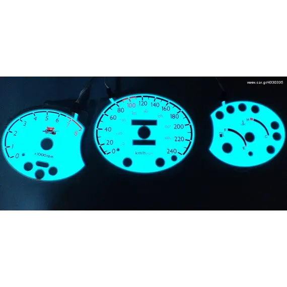 Λευκά όργανα φωτιζόμενα Hyundai Tiburon 97+