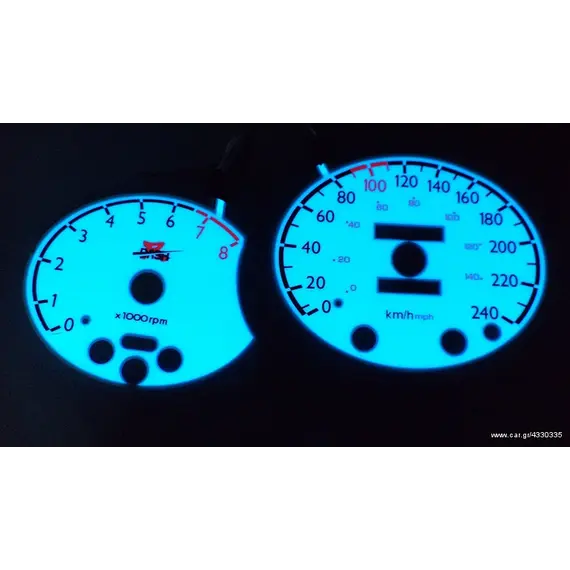 Λευκά όργανα φωτιζόμενα Hyundai Tiburon 97+