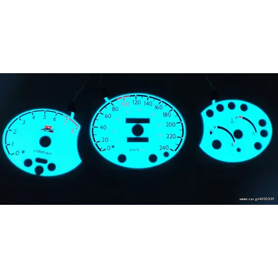 Λευκά όργανα φωτιζόμενα Hyundai Tiburon 97+