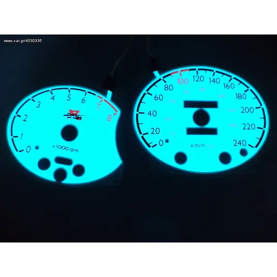 Λευκά όργανα φωτιζόμενα Hyundai Tiburon 97+