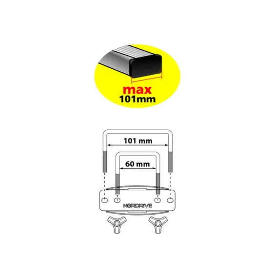 Μπαγκαζιέρα Οροφής Nordrive - Ασημί Γυαλιστερή