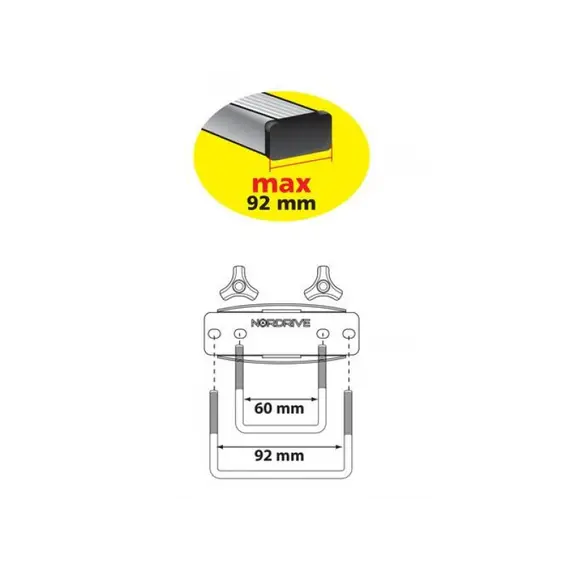 Μπαγκαζιέρα Οροφής Nordrive - μαυρη Γυαλιστερή