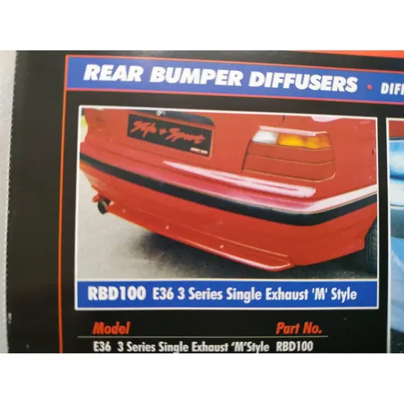 Σποιλερ οπισθιου προφυλακτηρα BMW E36 look M πλαστικο