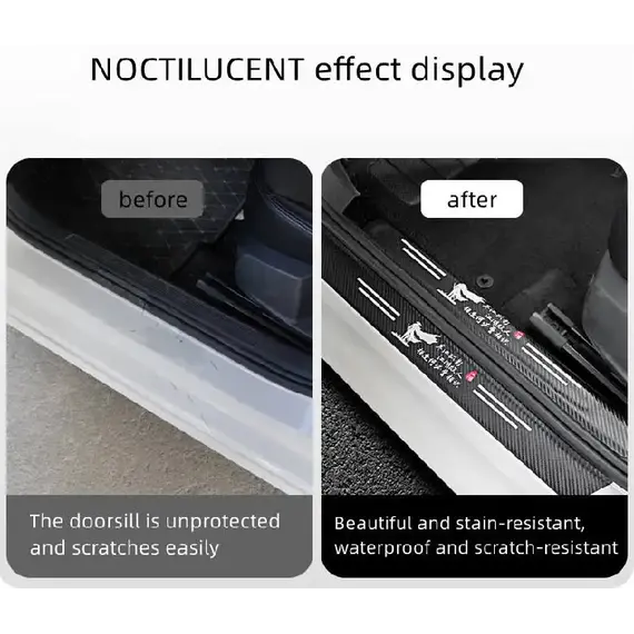 Διακοσμητικά φωσφοριζέ Μασπιέ Πόρτας Carbon Look