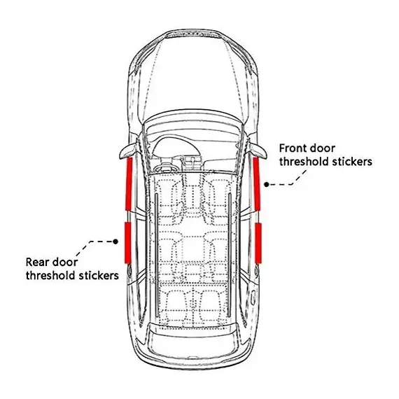 Αυτοκόλλητα Μασπιέ Πόρτας Carbon