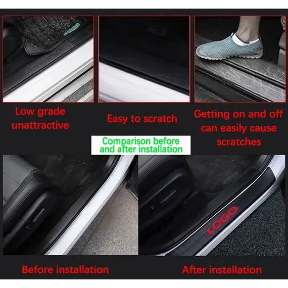 Αυτοκόλλητα Μασπιέ Πόρτας Carbon