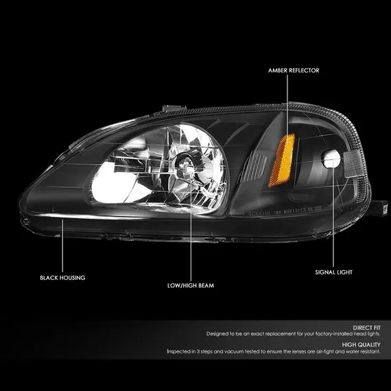 Φανάρια Civic EK 99-00 ΜΑΥΡΑ