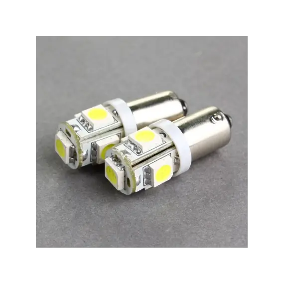 5 SMD LED Λάμπες - 12V BA9S